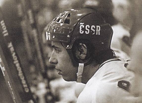 František Kaberle starší v reprezentačním dresu ve slavné éře 1976, 1977