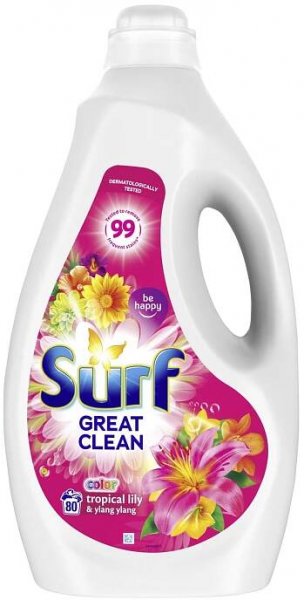 Surf gel 80 pracích dávek Color Tropical Lily & Ylang Ylang 4 l