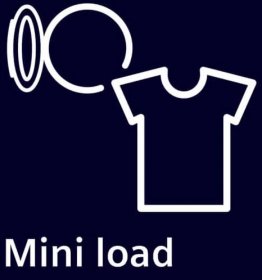 Mini load :Perte rychle a efektivně jednotlivé kusy prádla a malé várky prádla.