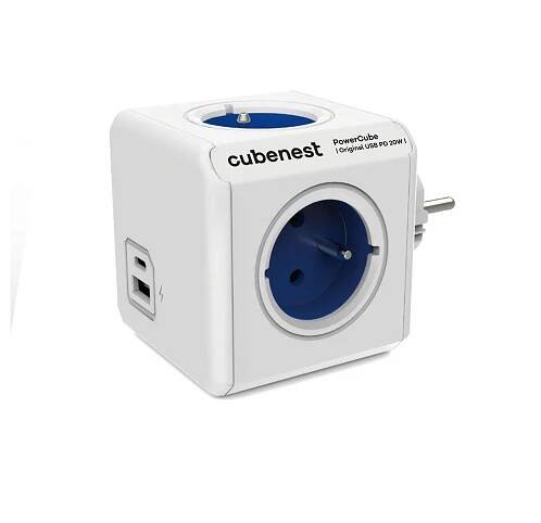Zásuvka Cubenest PowerCube Original USB A+C PD 20 W Blue (1x USB-A, 1x USB-C)