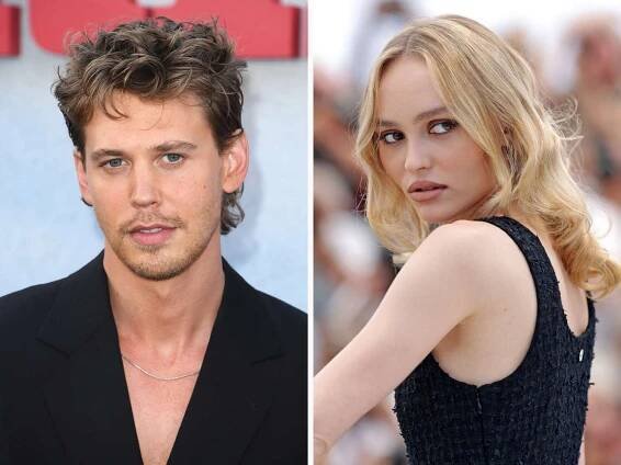 portrait of Austin Butler and portrait and Lily Rose Depp