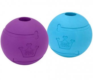 Chew King Fetch Balls Extremely Durable Natural Rubber Toy 4" Balls, 2 Pack