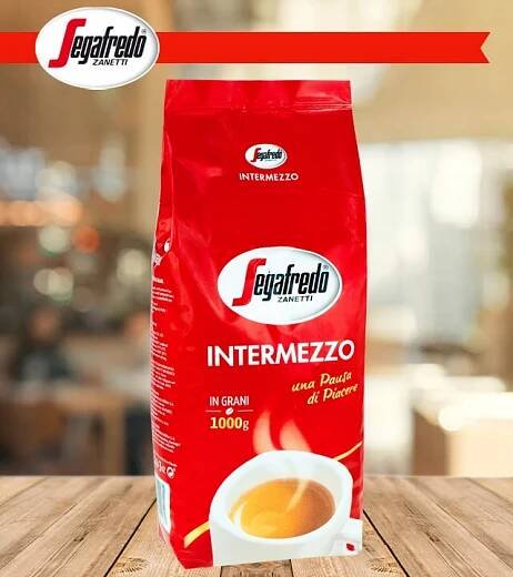 Káva zrnková SEGAFREDO INTERMEZZO 1 kg | Čerstvě pražená | Italská výroba Kód výrobce 8003410311171