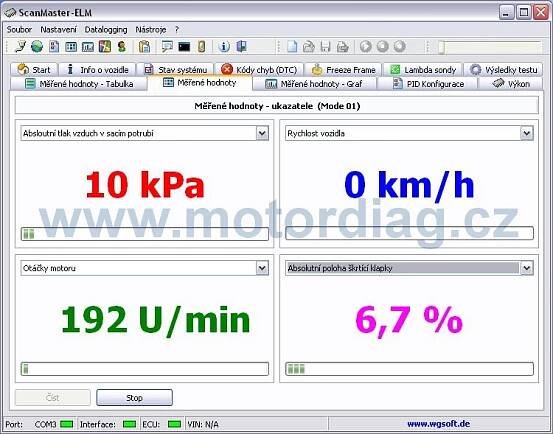 ScanMaster 2.1 CZ - multiznačková diagnostika OBD v češtině - MOTORDIAG - autodiagnostika, VAG-COM , OBD , KWP2000 , OBD