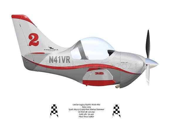 Modo Mio, Lancair Legacy, Sport class racer flown by Vince Walker.