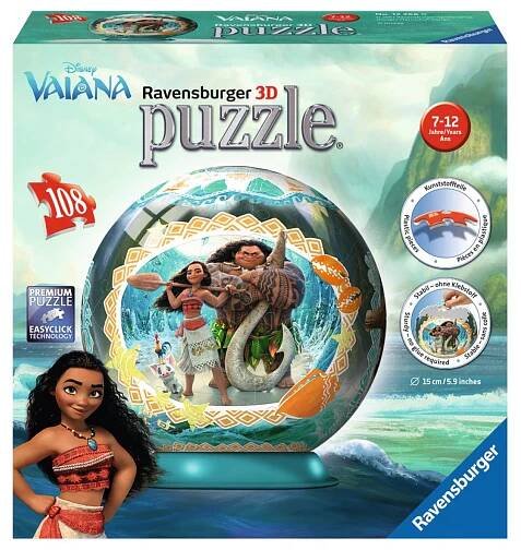 Ravensburger Disney Vaiana 3D Puzzleball 108 dílků