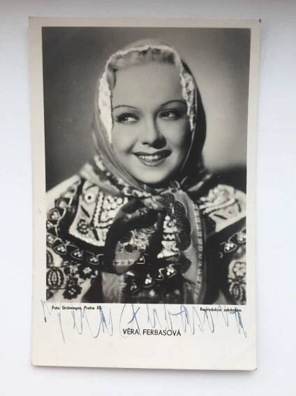 Autogram - Věra Ferbasová - Ostatní sběratelské předměty