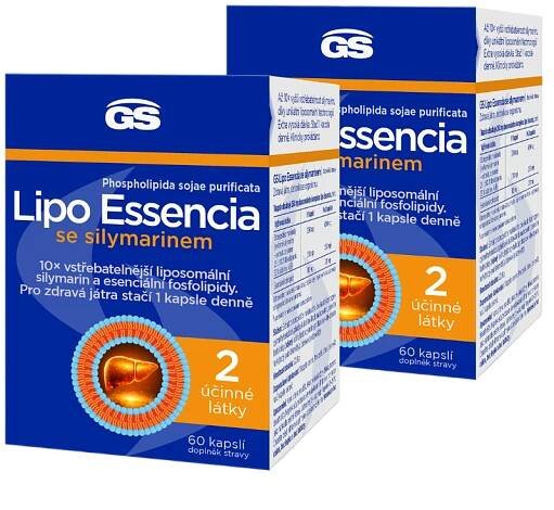 GS Lipo Essencia se silymarinem, 2 x 60 kapslí