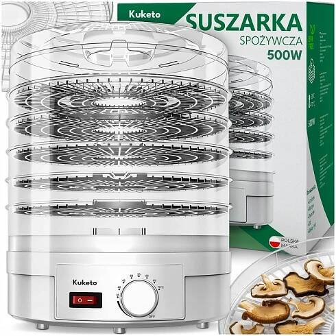 SUŠIČKA HUB OVOCE ZELENINY POTRAVINÁŘSKÝCH BYLIN VELKÁ 5 SÍT VÝKONNÁ 500 W