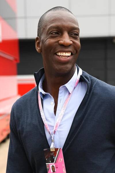 Michael Johnson at the F1 British Grand Prix.