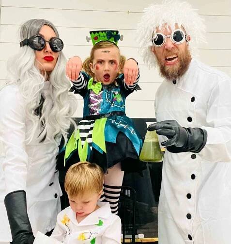 Brie Bella and Husband Are Scientists in Adorable Family Halloween Photos: 'Went a Little Mad'