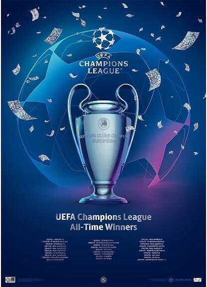 UEFA Champions League - Iconic Trophy Poster | Collector’s Edition - UEFA Club Competitions Online Store