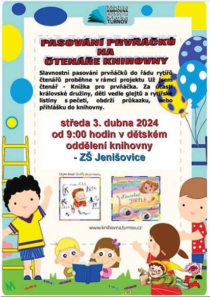 Pasování prvňáčků – Městská knihovna Antonína Marka Turnov