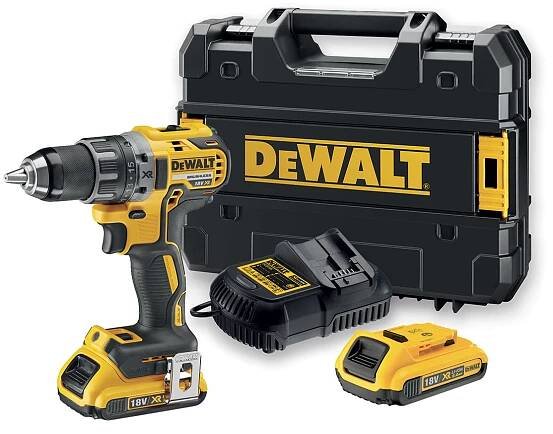 Vrtačka bezuhlíková, 18 V XR, 2x aku Li-Ion, DCD791D2-QW - DE WALT