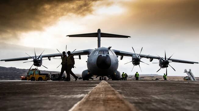 Mount Pleasant's transport capability takes the shape of the A400M Atlas