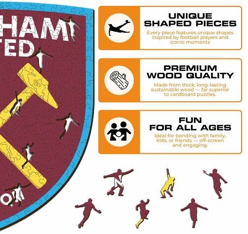 West Ham United FC® Logo - Wooden Puzzle