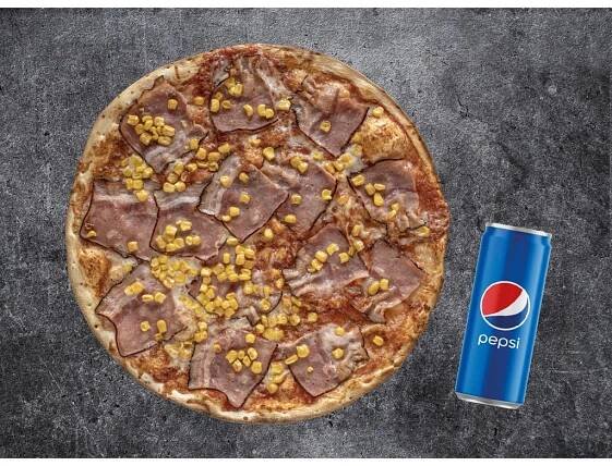 33cm 3. Slaninová + Pepsi