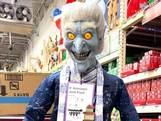 Shoppers can't look away from Home Depot's Jack Frost animatronic