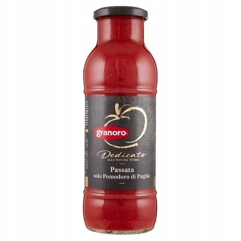 Passata rajčatová italská 690 g skleněná lahvička hustá, přirozeně sladká