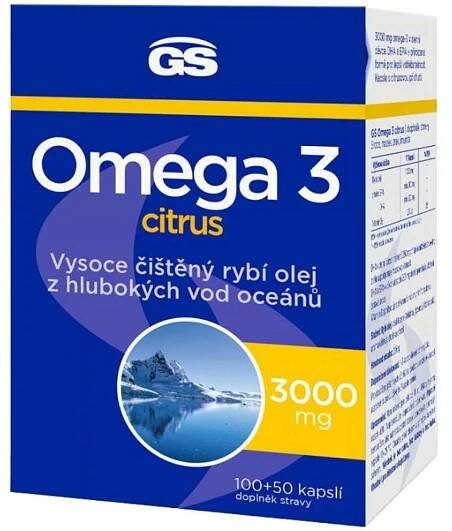 GS Omega 3 Citrus+D3 cps. 100+50