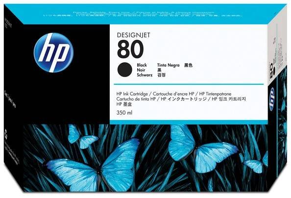 Inkoustová náplň HP 80 azurová (350 ml)