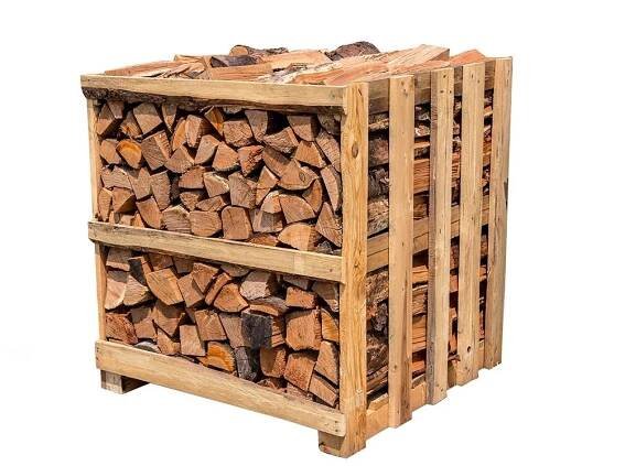 Dřevo na uzení třešeň - rovnané v bedně