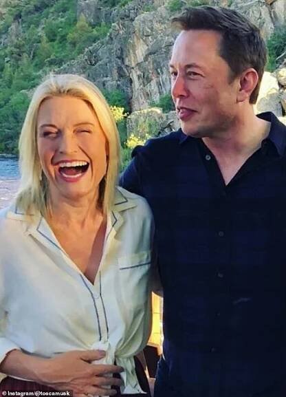 Tosca Musk (pictured left), sister of billionaire Elon Musk (pictured right), found an unexpected silver lining amid the escalating feud between her brother and Donald Trump - a surge in traffic to her streaming platform