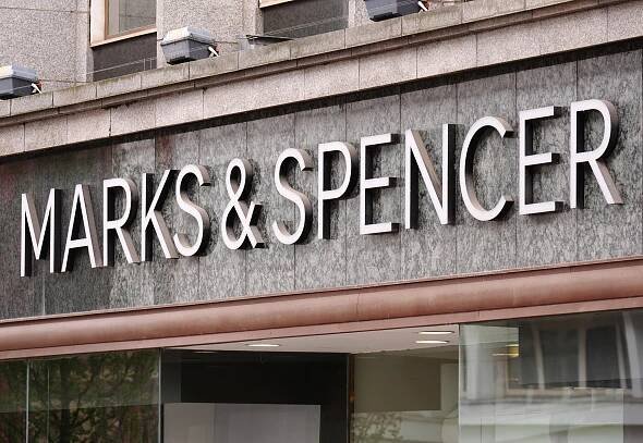 Marks & Spencer store sign.