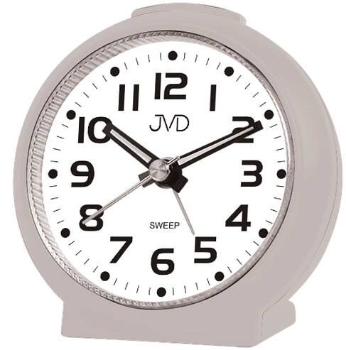 JVD Krémový tichý netikající budík s osvětlením JVD SRP8514.3