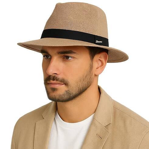 Pánský slaměný klobouk Panama lehký