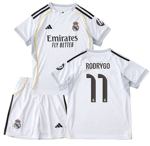 Dětský fotbalový dres Real Madrid 2025-26 - domácí set s Mbappé 9