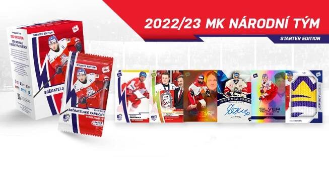Právě vychází hokejové kartičky národního týmu 2023