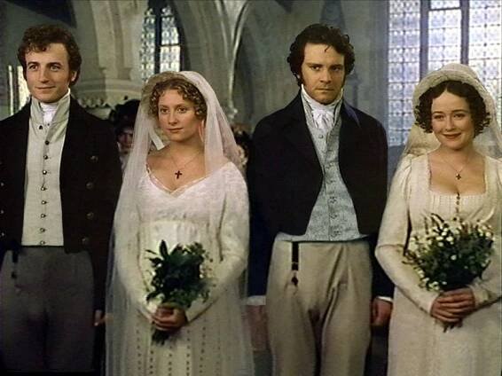 Pýcha a předsudek - Z filmu - Crispin Bonham-Carter, Susannah Harker, Colin Firth, Jennifer Ehle