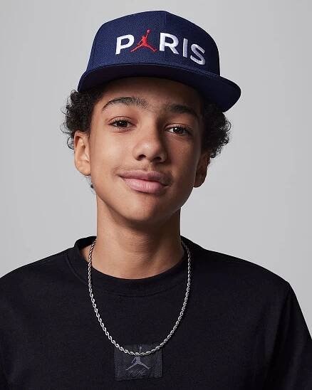 Jordan Paris Saint-Germain Big Kids' Flat Brim Cap - Midnight Navy