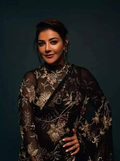 Explore the allure of Kajal Aggarwal's dazzling saree collection