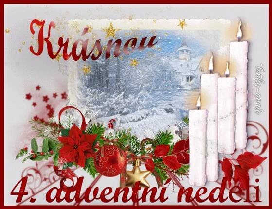 4. ADVENT Christmas Card with Candles and Decorations