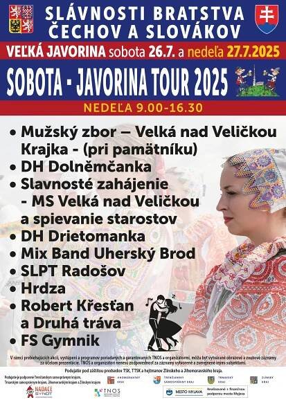 SLÁVNOSTI BRATSVA ČECHOV A SLOVÁKOV 2025 - Udalosti - Bzince pod Javorinou