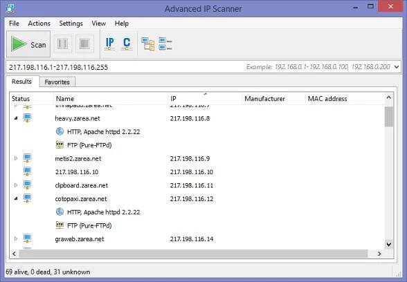 Advanced IP Scanner - www.advanced-ip-scanner.com - pro Windows 