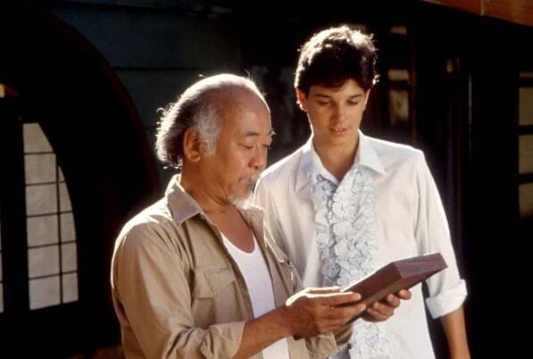 KARATE KID PART II, Pat Morita, Ralph Macchio, 1986, (c)Columbia Pictures