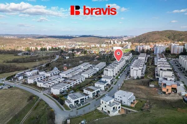 Prodej bytu 3+kk, Brno - Bystrc, ulice Nad Přehradou, rezidence Panorama, terasa, garážové stání v c