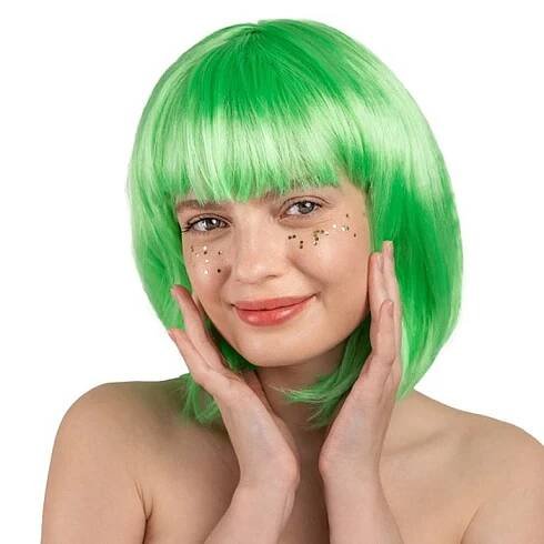 Paruka neonově zelená Cleopatra - MojeParty.cz