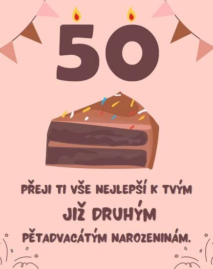 přání k 50 narozeninám pro muže