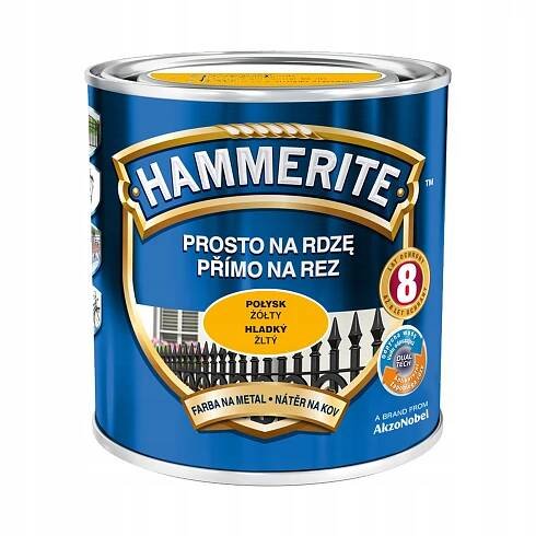 HAMMERITE BARVA PŘÍMO PROTI RZI ŽLUTÝ LESK 0,7L