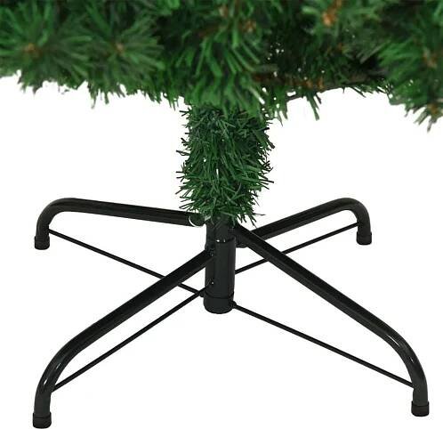 Umělý vánoční stromek s hustými větvemi zelený 240 cm PVC Zelená321037