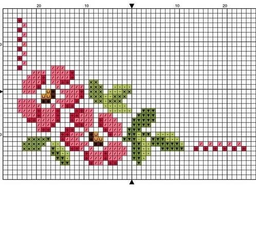 a cross stitch pattern with flowers on it