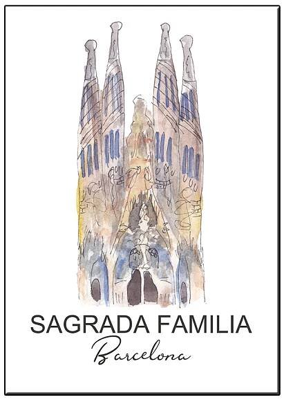 A5 CITY ICON SAGRADA FAMILIA BARCELONA CARD