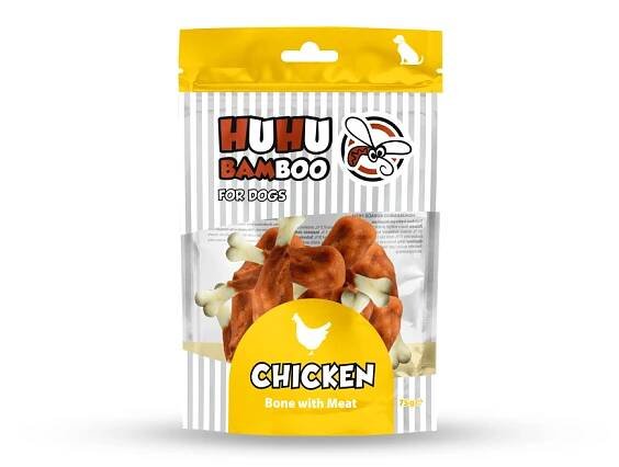 Huhubamboo kureci kost s masem 75g