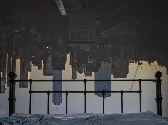 Camera Obscura: View of Lower Manhattan at Sunset, 2022
