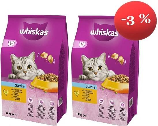 Whiskas Sterile Adult kuřecí 2 x 14 kg