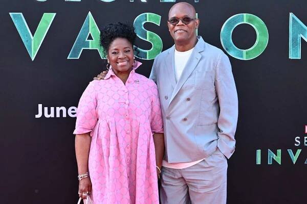 LaTanya Richardson and Samuel L. Jackson attend Marvel Studios' New Series 